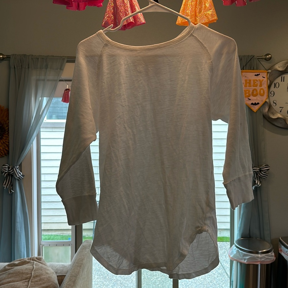 Size L free people white Henley.
